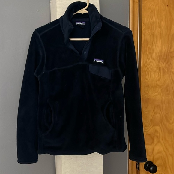 Navy Blue Patagonia quarter snap fleece - Picture 1 of 4